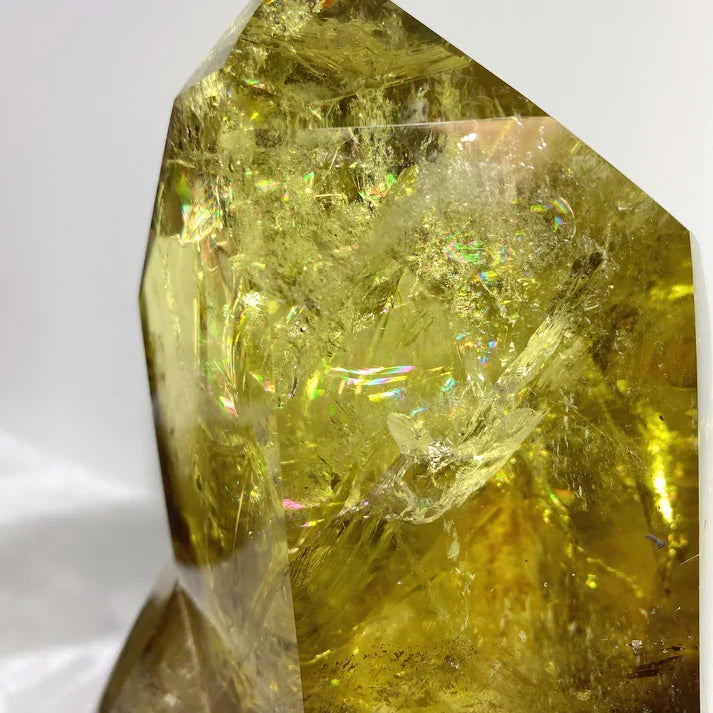 Unique Rainbow Citrine Tower Crystal Healing